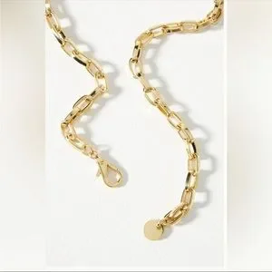 NEW Anthropologie chunky Gold Chain Belt size M/L Chunky Chain Link Belt main image 4